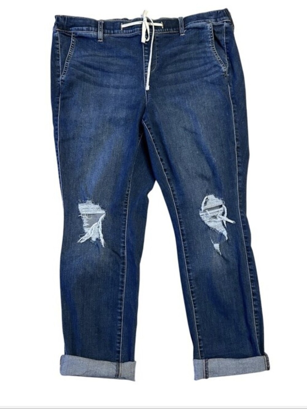 Torrid Dark Blue Distressed Boyfriend Jeans